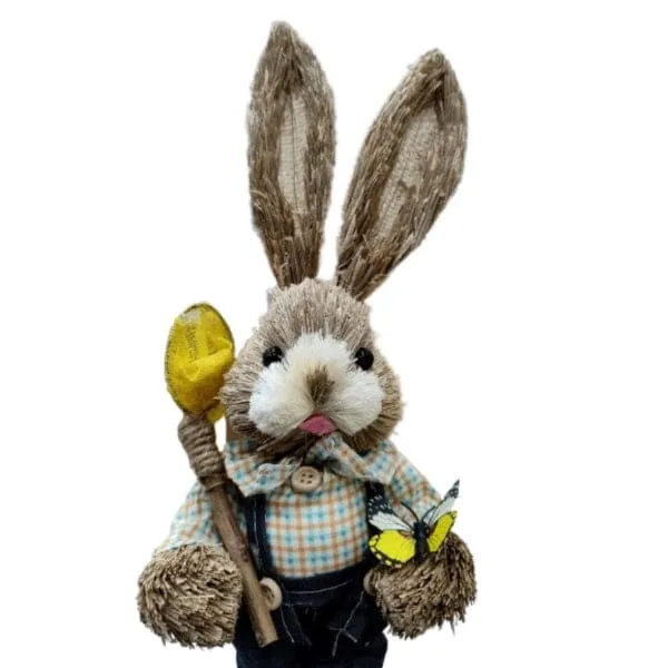 35cm Handmade Straw Rabbit Straw Bunny for Easter Day Artificial Animal Home Furnishing Shop Decoration, Bunny 16