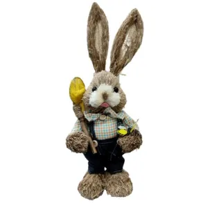 35cm Handmade Straw Rabbit Straw Bunny for Easter Day Artificial Animal Home Furnishing Shop Decoration, Bunny 16
