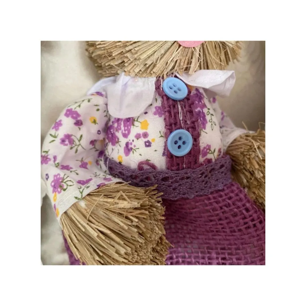 35cm Handmade Straw Rabbit Straw Bunny for Easter Day Artificial Animal Home Furnishing Shop Decoration, Bunny 16
