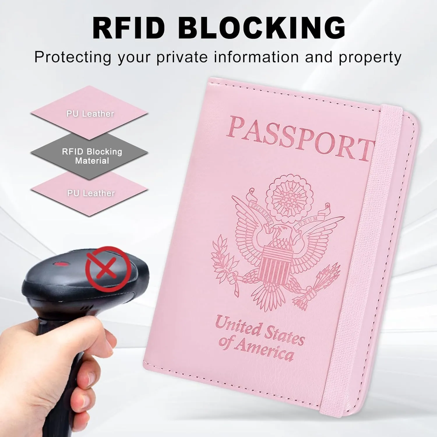 ACdream RFID Blocking Passport Holder Travel Wallet - Premium PU Leather Cover Passport Book with Card Holder, Pen Slot, Keep Organization, and Travel Essentials for Women and Men