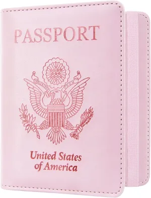 ACdream RFID Blocking Passport Holder Travel Wallet - Premium PU Leather Cover Passport Book with Card Holder, Pen Slot, Keep Organization, and Travel Essentials for Women and Men