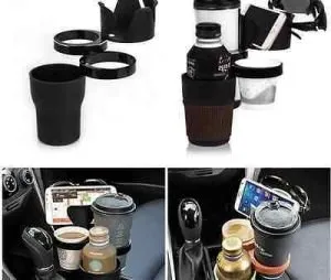 Adjustable Auto Multi Cup Holder 5 in 1 Holder Multi Cup Case