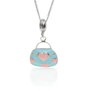 Adorable Handbag Charm Pendant - 925 Silver Jewelry
