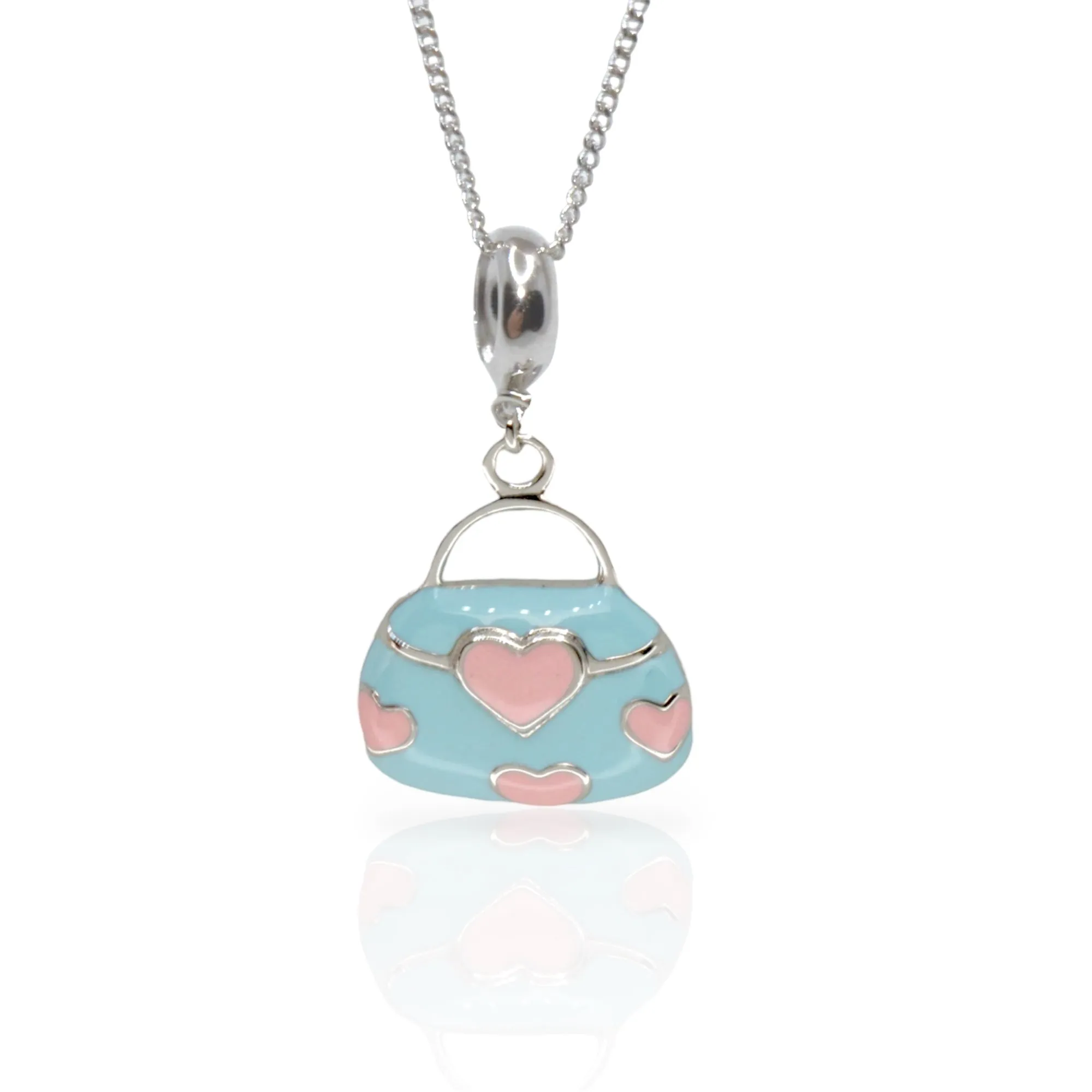 Adorable Handbag Charm Pendant - 925 Silver Jewelry