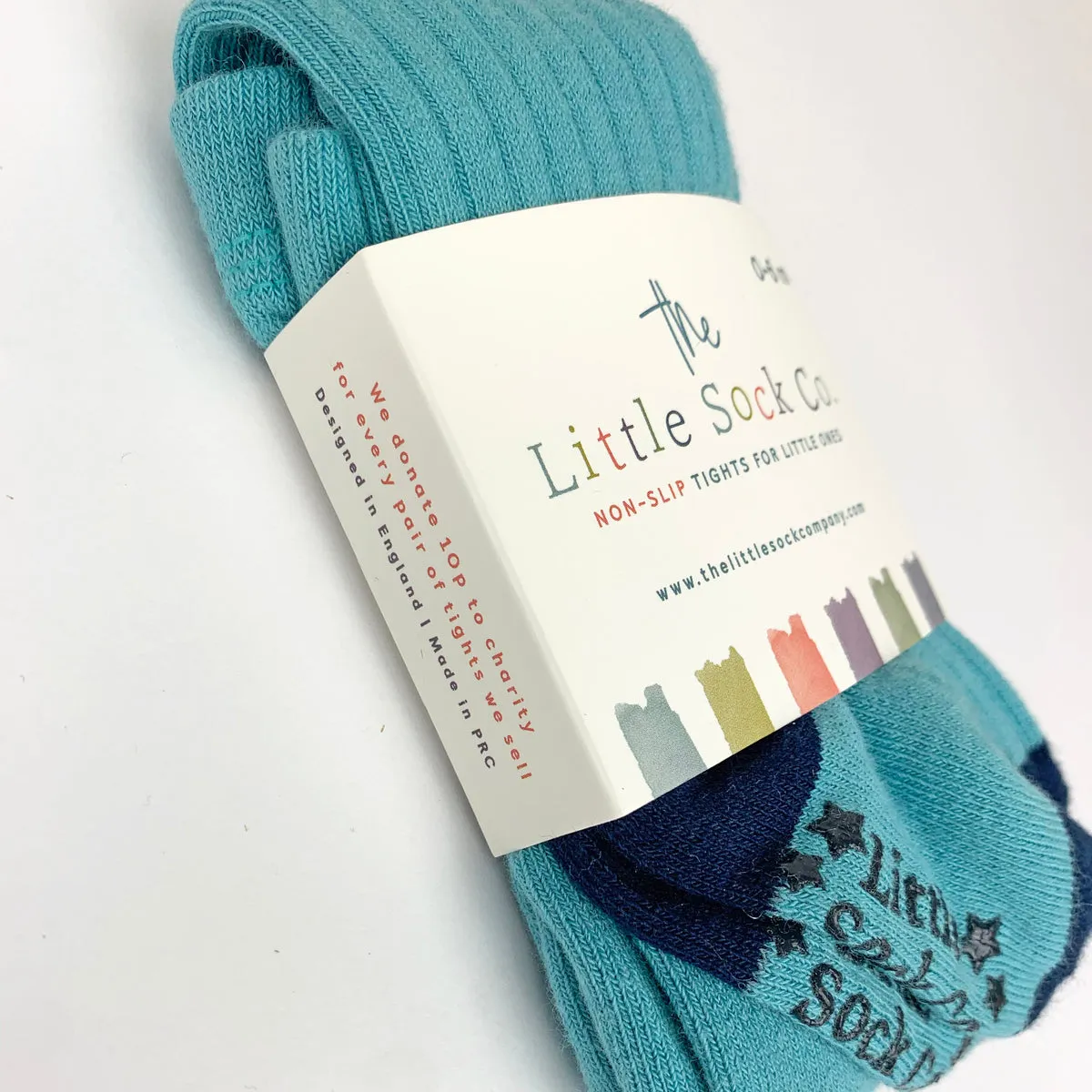 Aqua Baby And Toddler Non Slip Super Soft Ribbed Tights