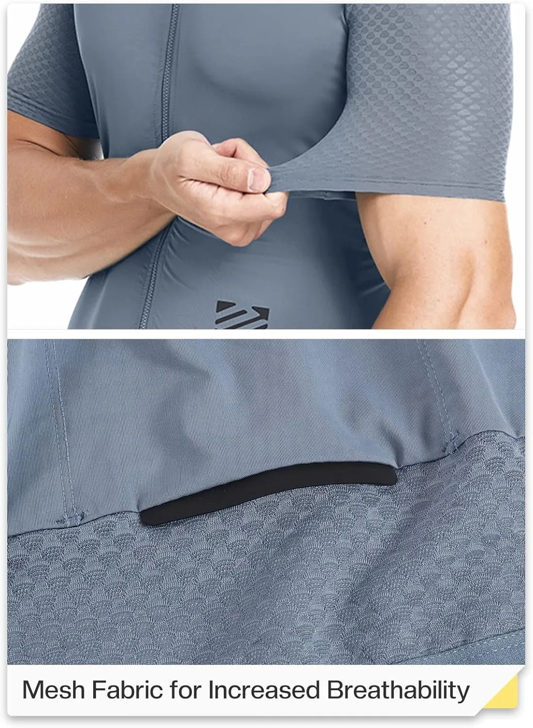 ARSUXEO Pro Cycling Jersey Men Short Sleeves Ultra-Light Road Bike Jersey Cycling Biking Bicycle Shirt