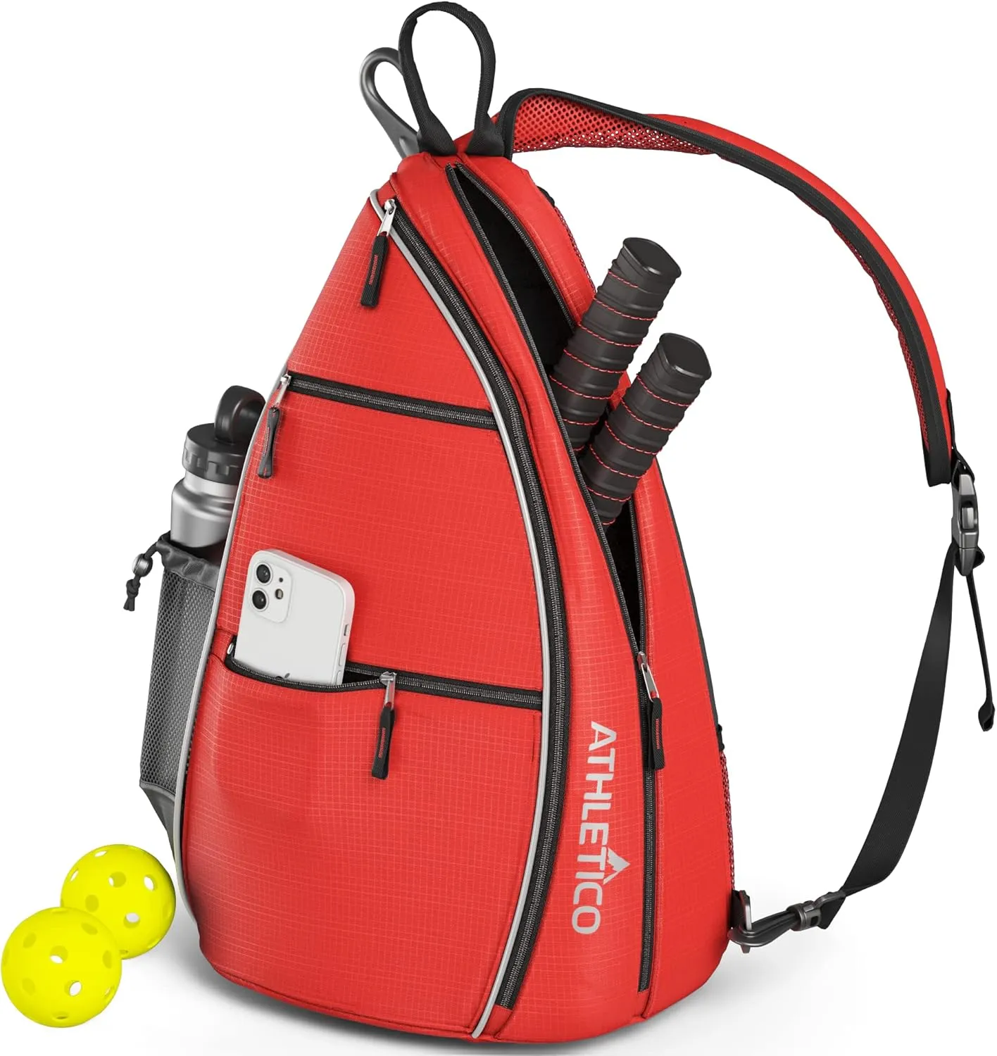 Athletico Sling Bag - Crossbody Backpack for Pickleball, Tennis, Racketball, and Travel for Men and Women