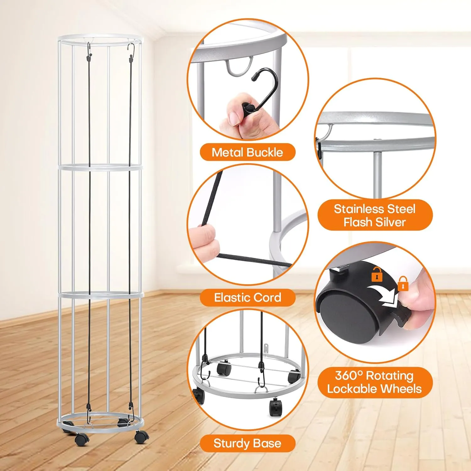 Ball Storage Rack - Wall Mount Basketball Holder & Sports Ball Organizer for Garage, Indoor Rooms, Gyms and Outdoor Use