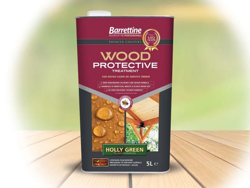 Barrettine Wood Protective treatment - Holly Green 5L
