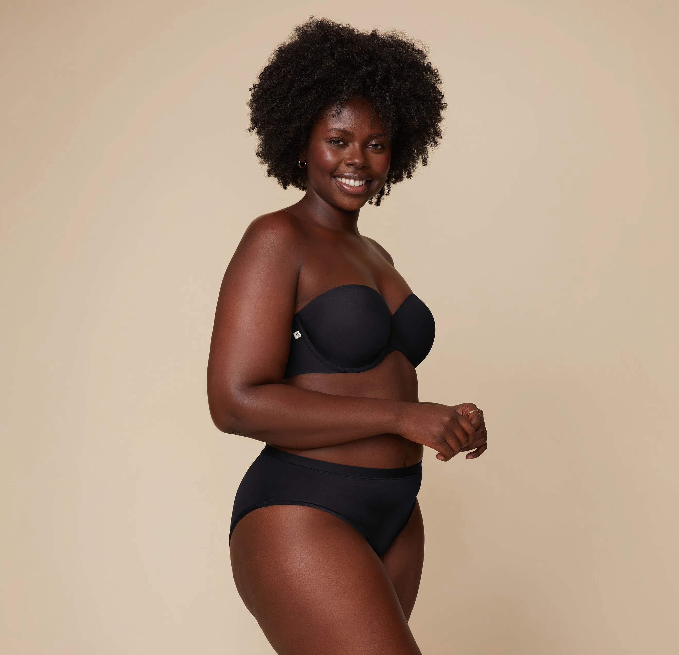 Base Strapless Bra - Black