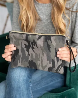 BLACK CAMO CROSSBODY BAG