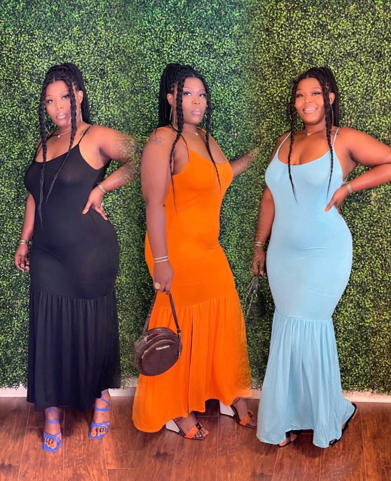 Cami Open Slit Solid Maxi Dress (New Sunkist)