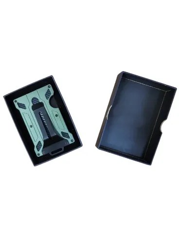 Charge Card  Holder  I.D.  Belt Clip  Rfid Metal Mens Razidbc