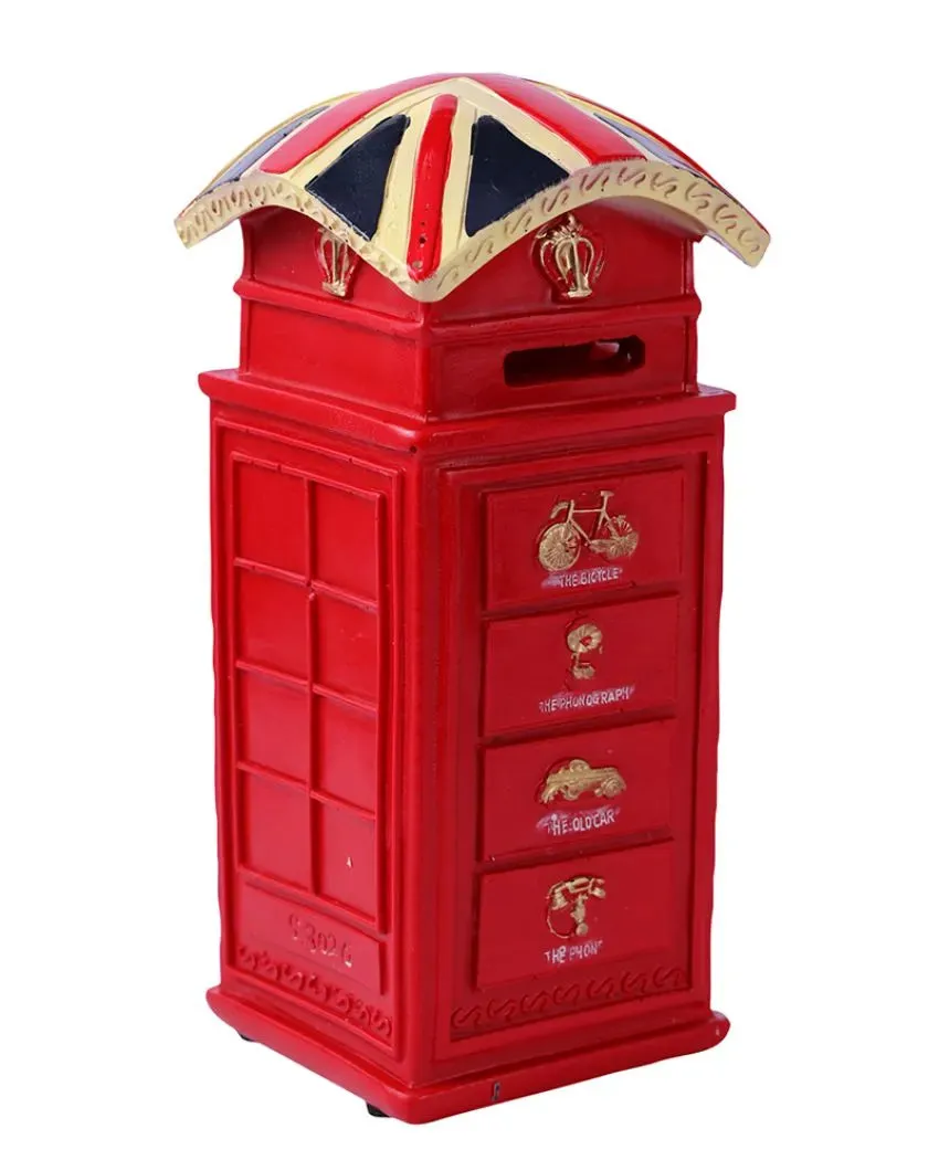 Classic Red British Phone booth Showpiece