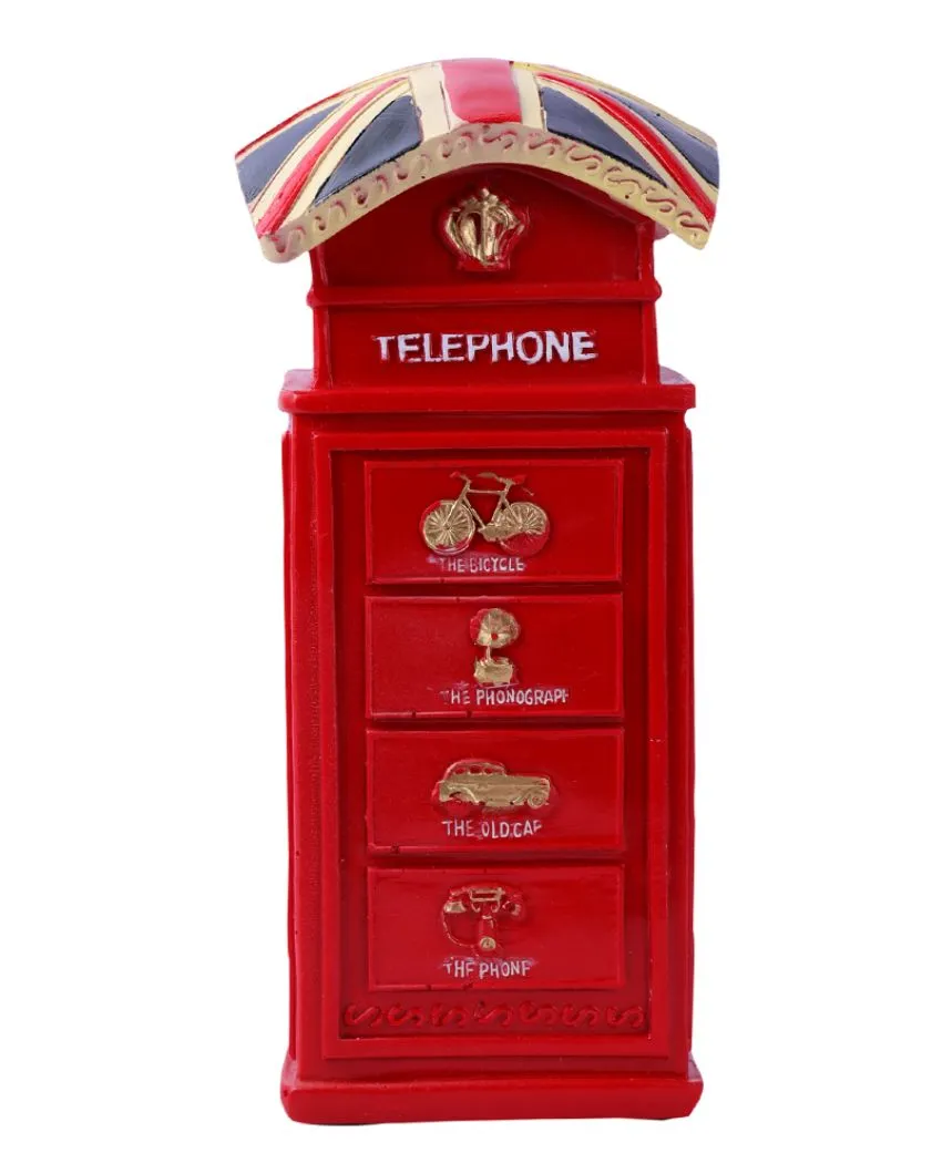 Classic Red British Phone booth Showpiece