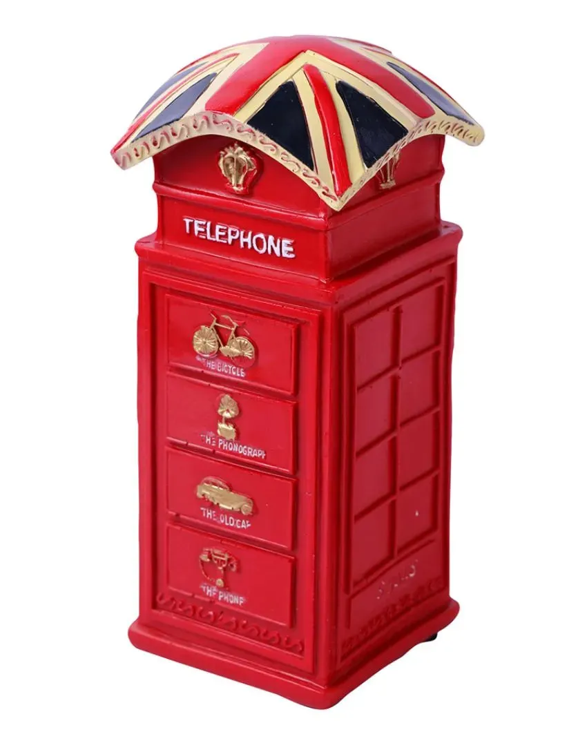 Classic Red British Phone booth Showpiece