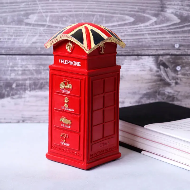 Classic Red British Phone booth Showpiece