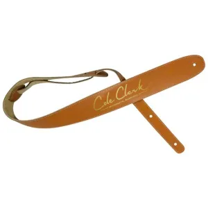Cole Clark 2.5" Leather Strap - Tan / Gold