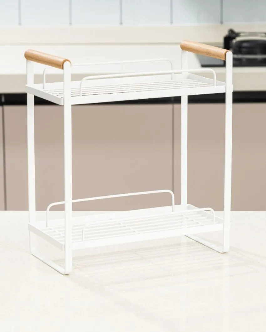 Compact 2-Tier Countertop Muti-Purpose Organizer Rack | 10 x 5 x 11 inches