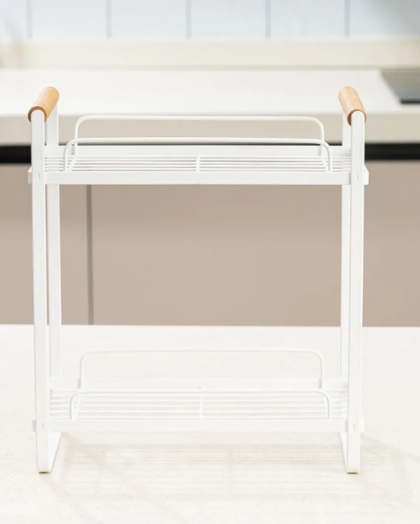 Compact 2-Tier Countertop Muti-Purpose Organizer Rack | 10 x 5 x 11 inches
