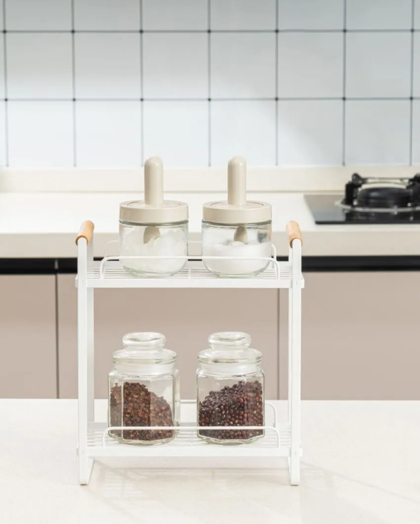 Compact 2-Tier Countertop Muti-Purpose Organizer Rack | 10 x 5 x 11 inches