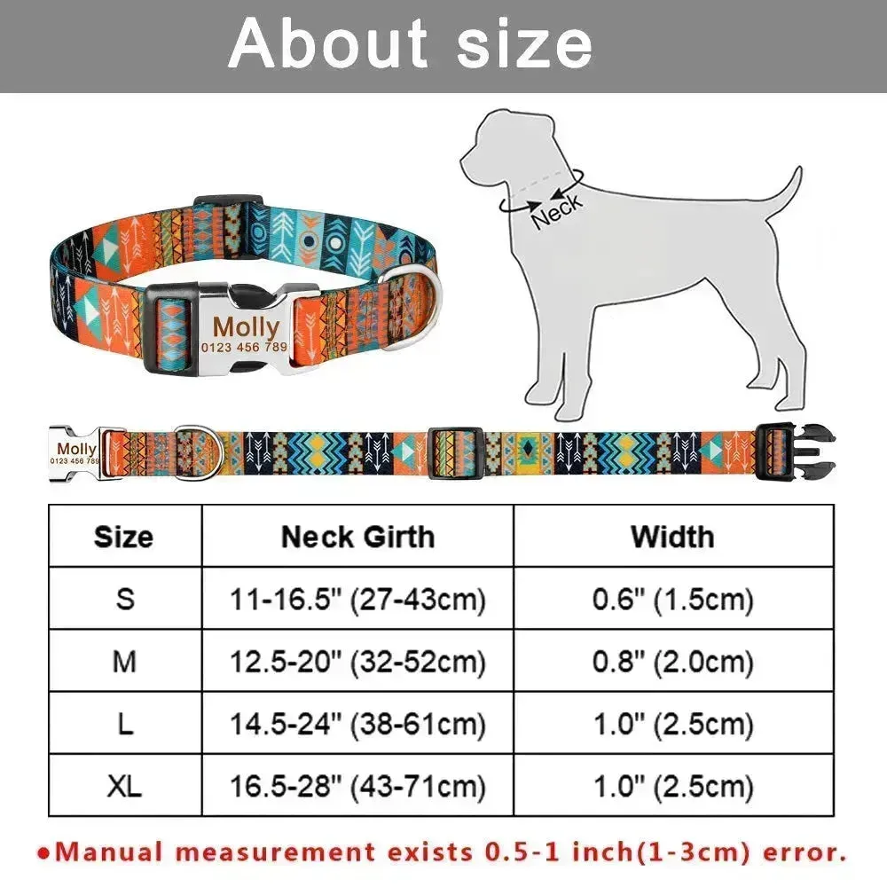 Custom Dog Collar with ID Tag