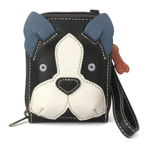 Cute-C - Credit Card Holder / Wallet Wristlet - Boston Terrier