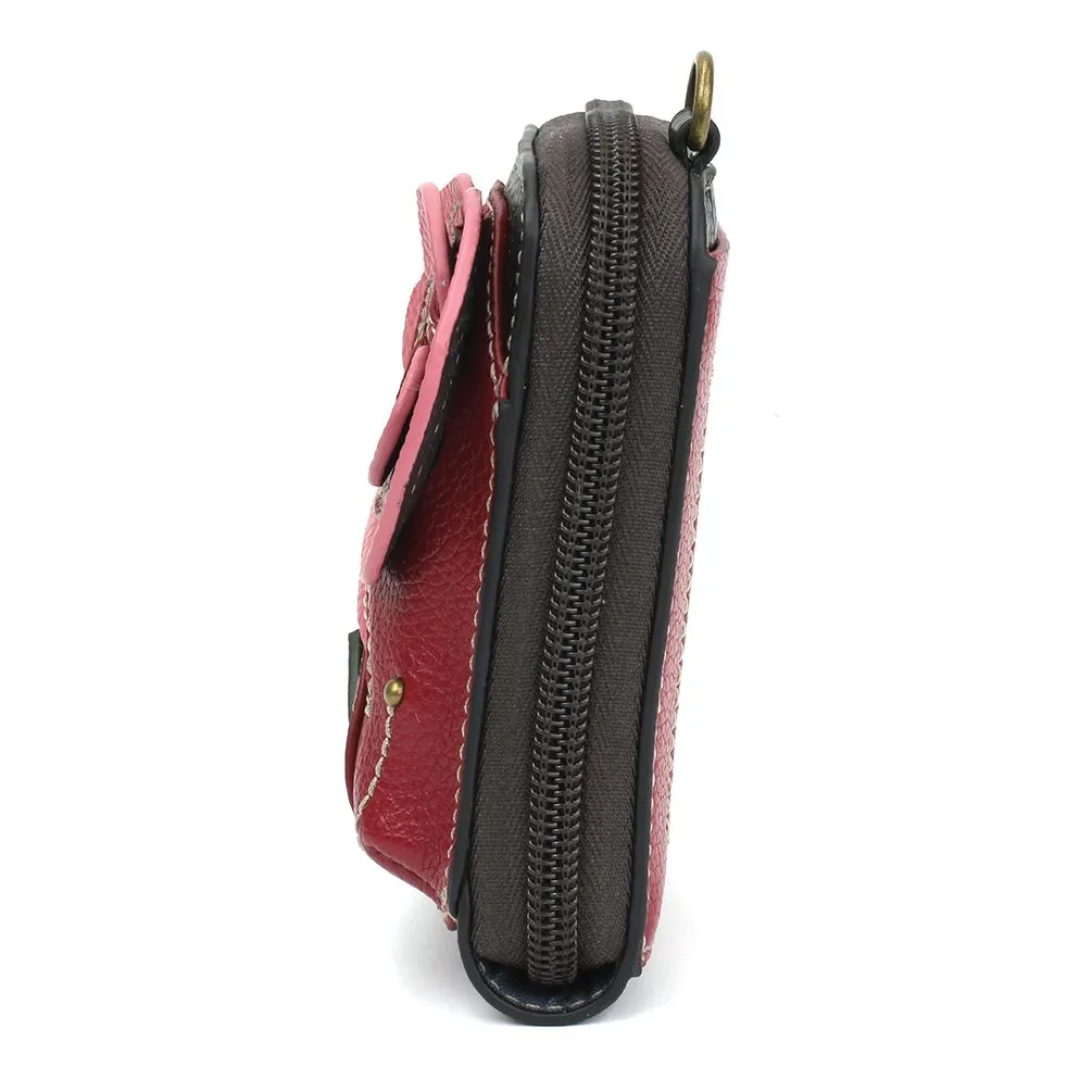 Cute-C - Credit Card Holder / Wallet Wristlet - Red Rose