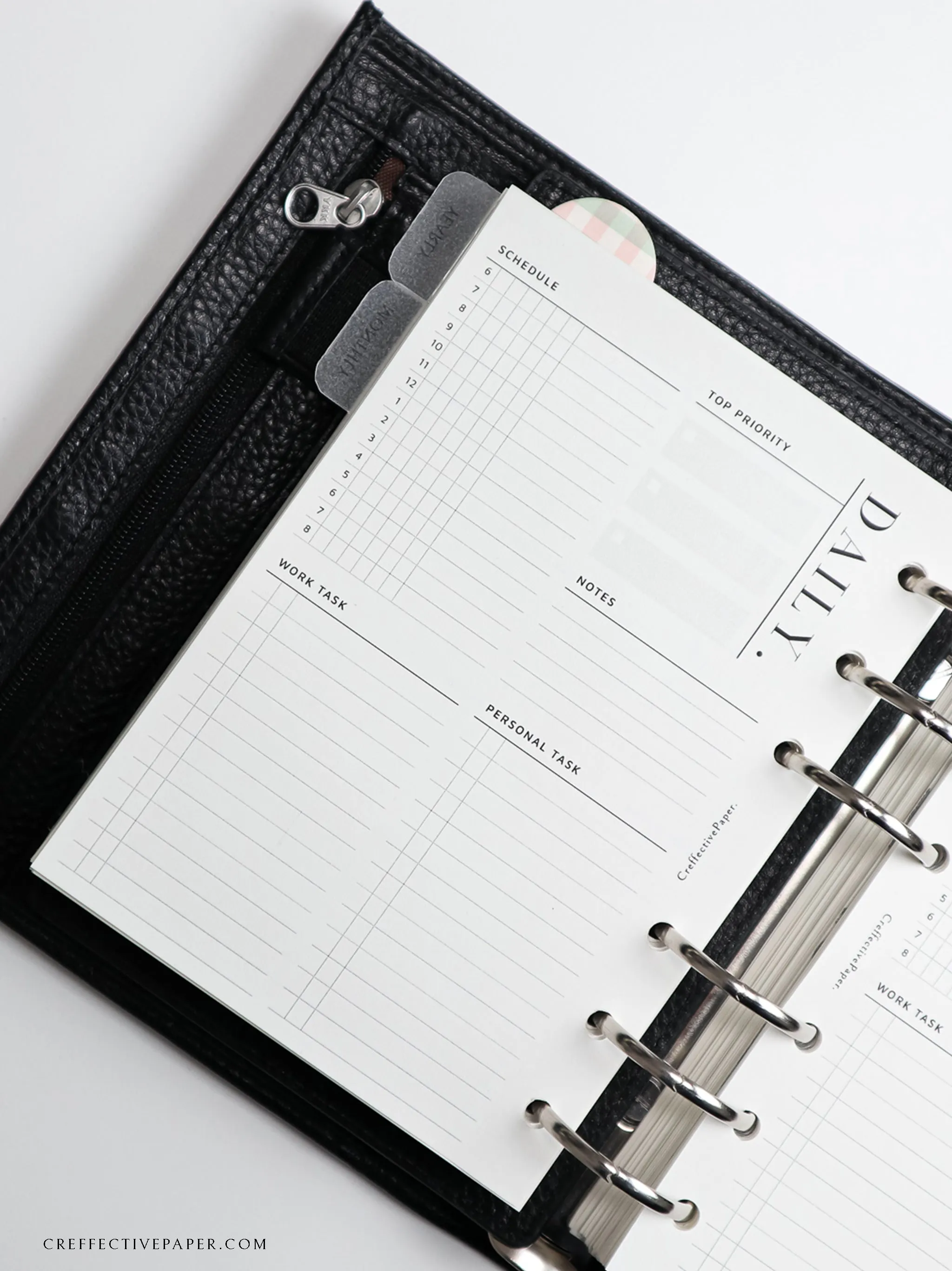 D114 | Daily Schedule Planner, Work & Personal Task Ver.