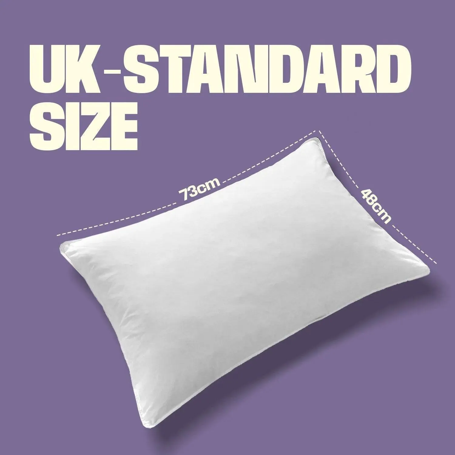 Duck Feather Pillow Pair Designed for Back and Side Sleepers – Microfibre