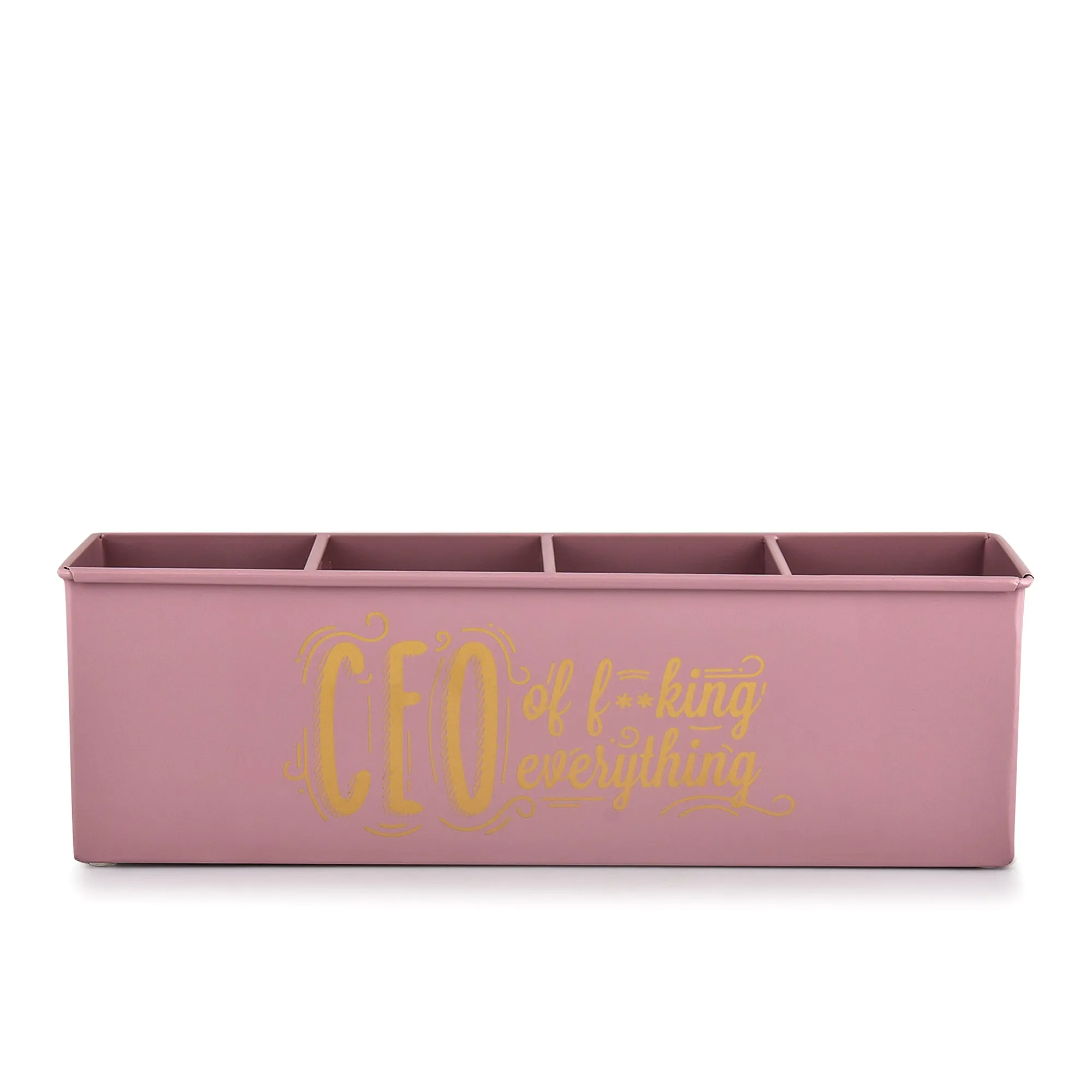 Elan CEO All In One Multifunctional Office Supplies Desk Organizer- Mauve