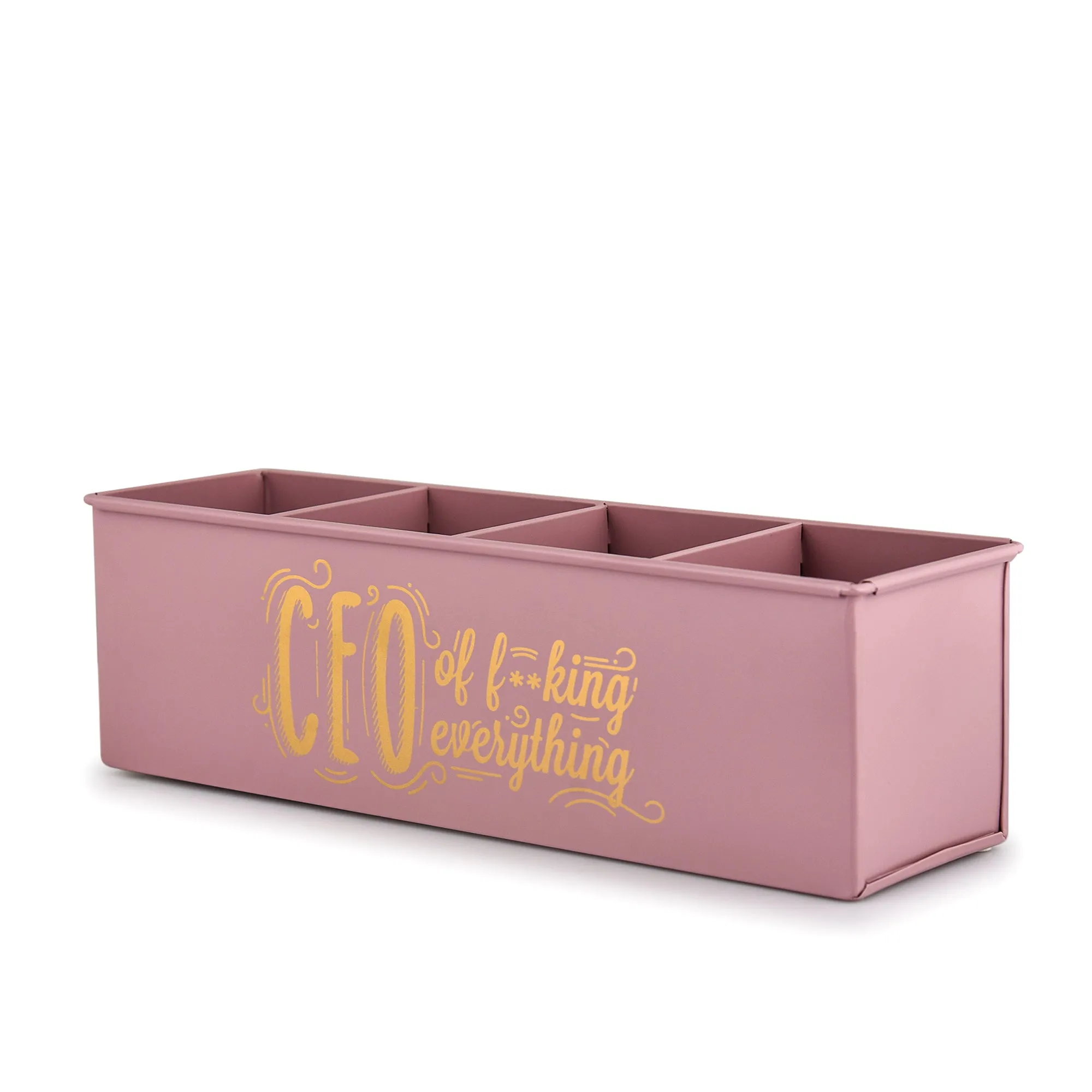 Elan CEO All In One Multifunctional Office Supplies Desk Organizer- Mauve