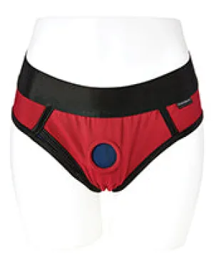 EM. EX. Active Harness Wear Contour Harness Briefs - Red
