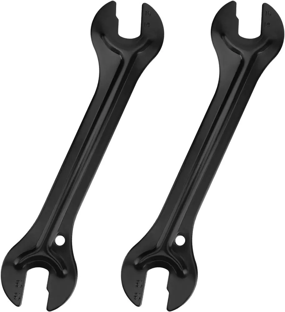 fixinus 2 Pieces Bike Hub Cone Wrench, 13/14/15/16mm Cone Wrench Bicycle Hub Wrench Carbon Steel Wrench for Bicycle Hub Repair