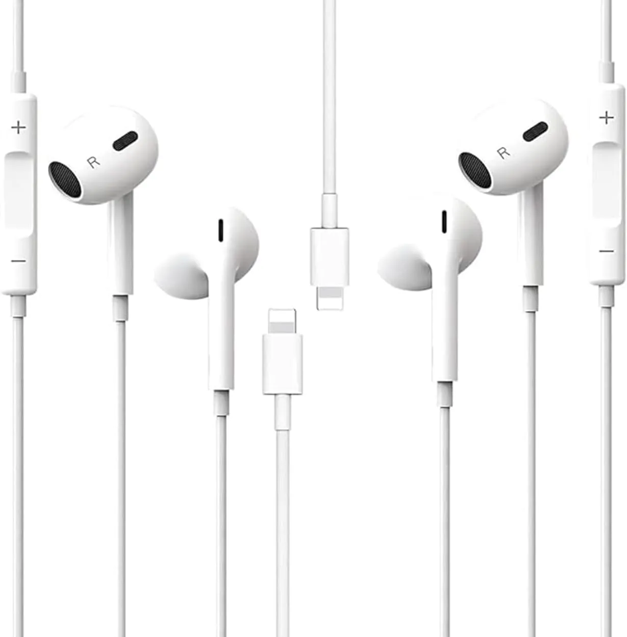 for iPhone Headphones - 2 Packs - for Phone Earbuds Wired Lighting Headphone [ 2026 Latest Version,MFi Certified] Built-in Mic & Volume Control,for iPhone 14/13/12/11/XR/X/8/7,All iOS System