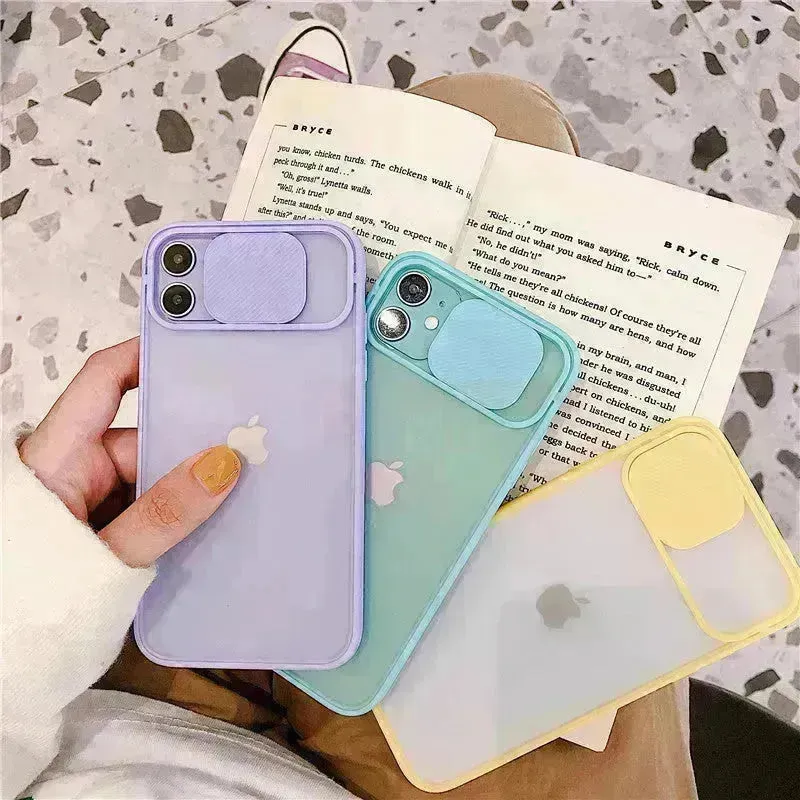 Frosted frame lens Silicone phone case