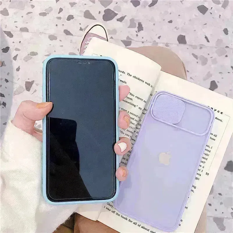 Frosted frame lens Silicone phone case