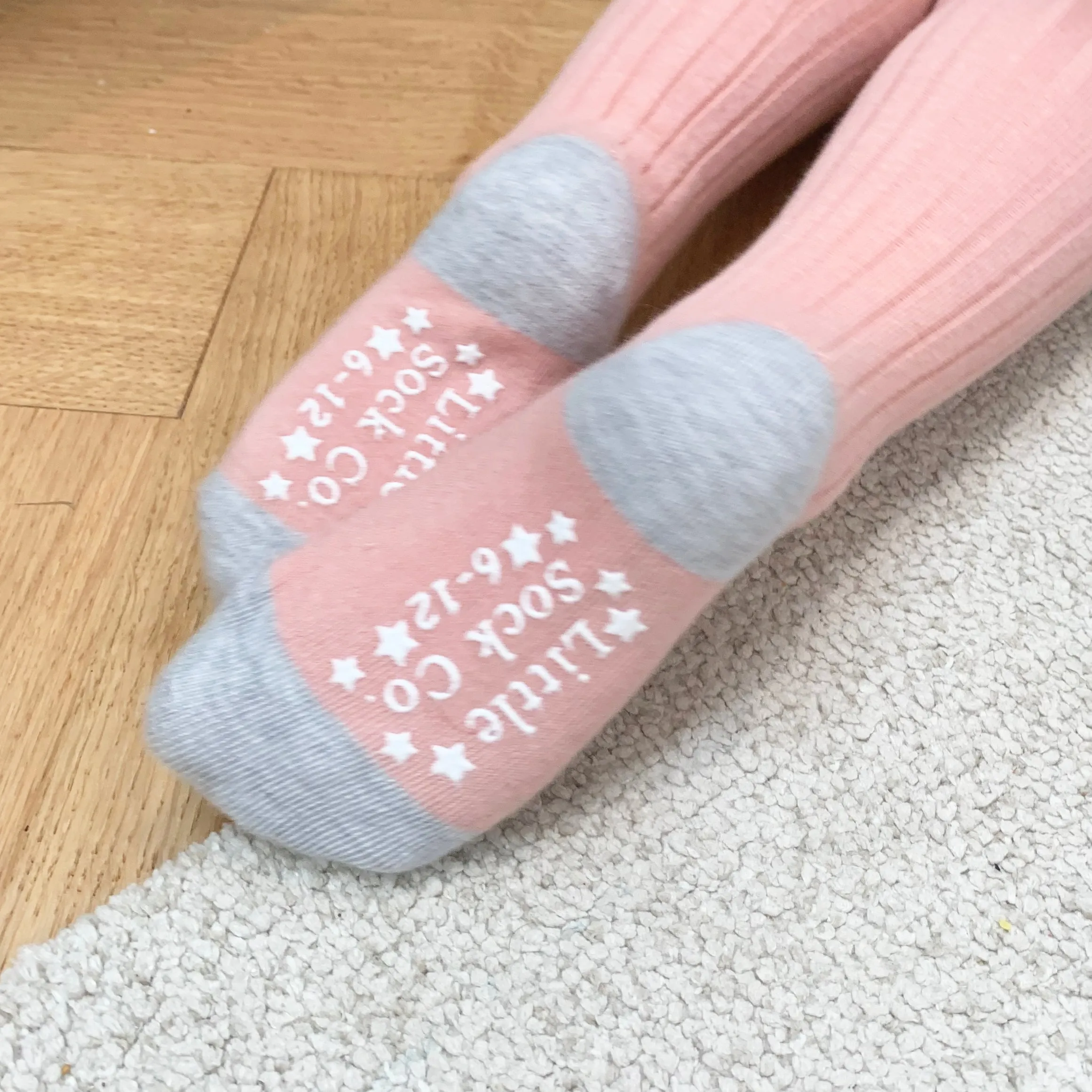 Grey Baby And Toddler Non Slip Super Soft Ribbed Tights