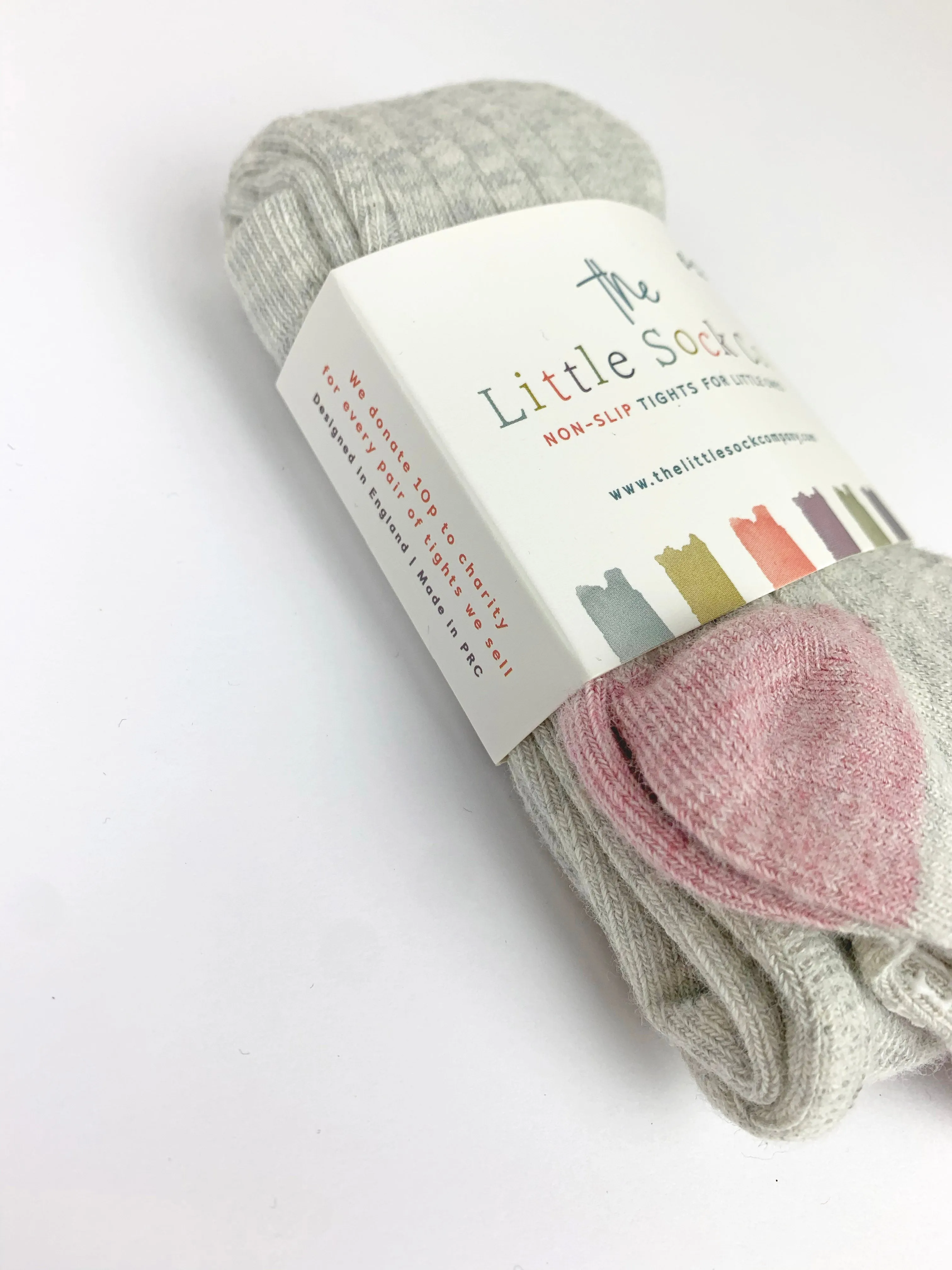 Grey Baby And Toddler Non Slip Super Soft Ribbed Tights