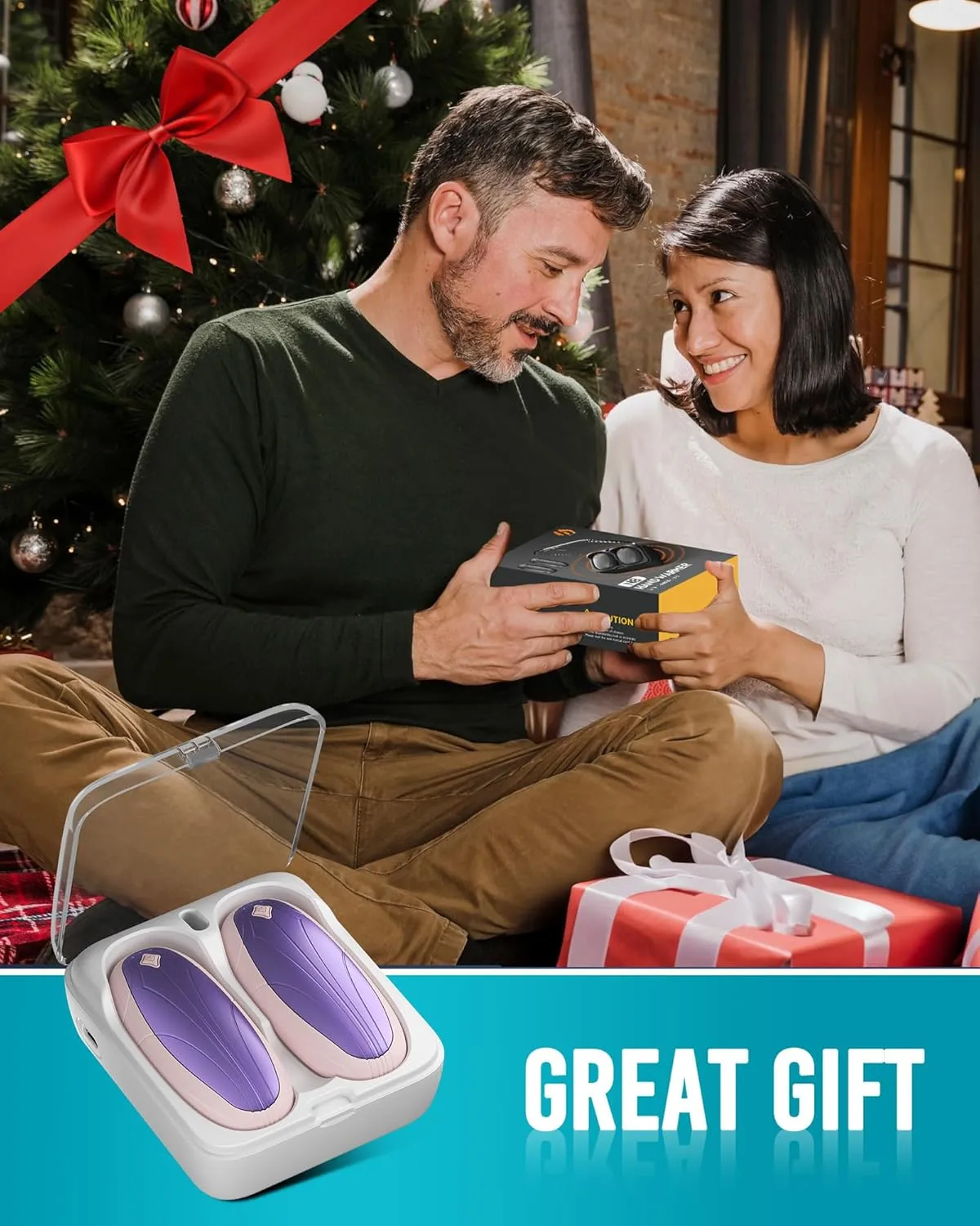 Hand Warmers Rechargeable 2 Pack, 14000mAh Electric Hand Warmers with Wireless Charging Case, AI Chip 3 Heat Settings Up to 50-Hour Portable Pocket Heater, Gifts for Christmas