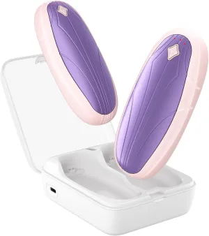 Hand Warmers Rechargeable 2 Pack, 14000mAh Electric Hand Warmers with Wireless Charging Case, AI Chip 3 Heat Settings Up to 50-Hour Portable Pocket Heater, Gifts for Christmas