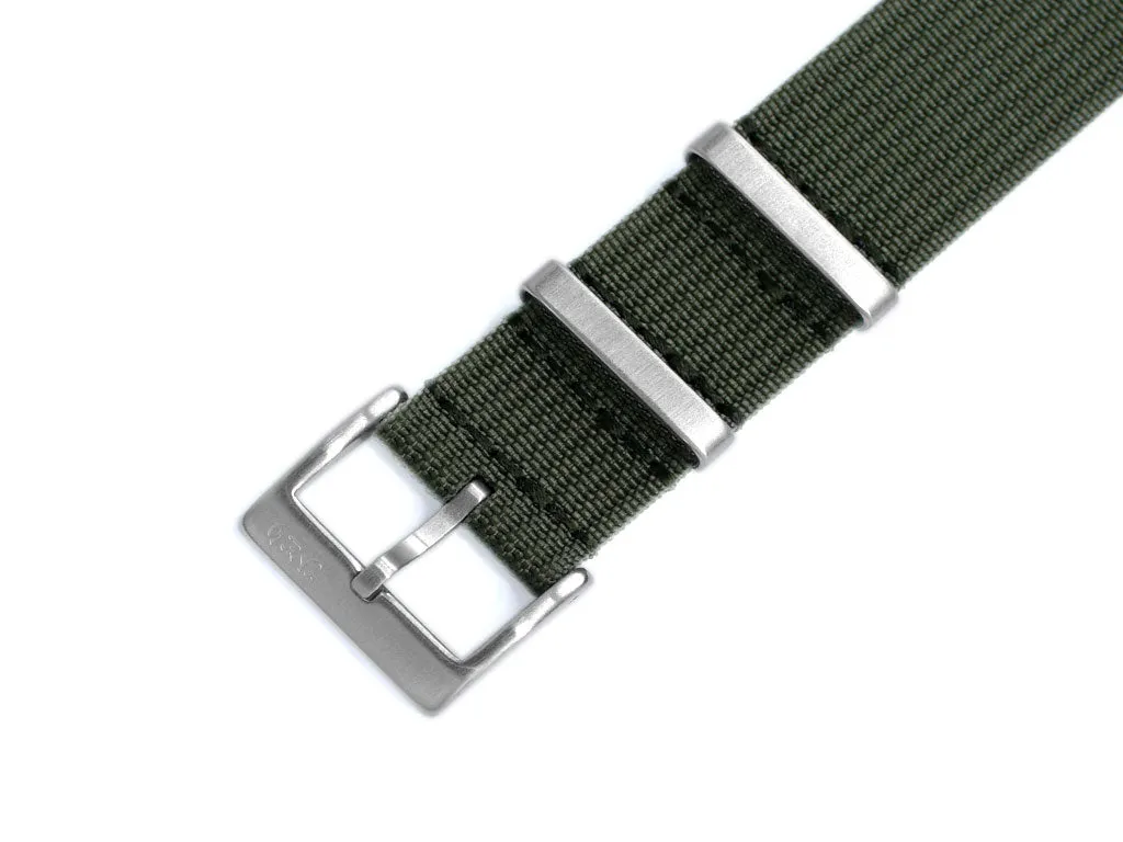 Hitori Green Woven Military Nylon  Strap