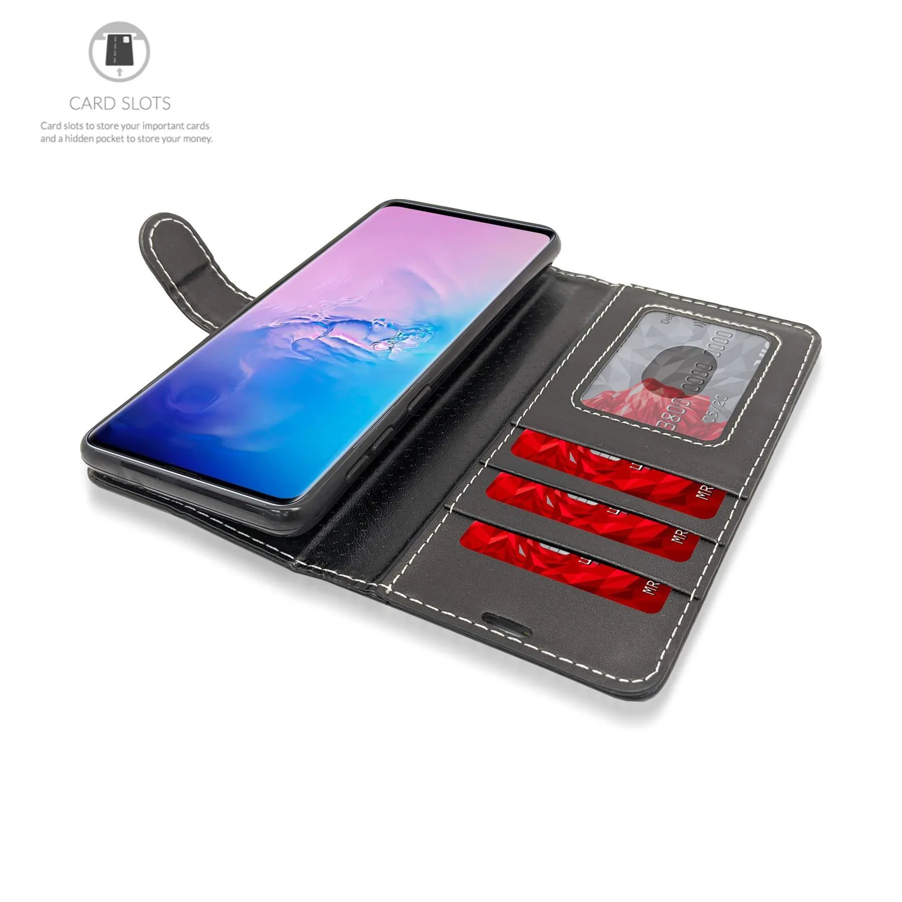 Huawei Y611 Compact Flip Folio Book Wallet Case