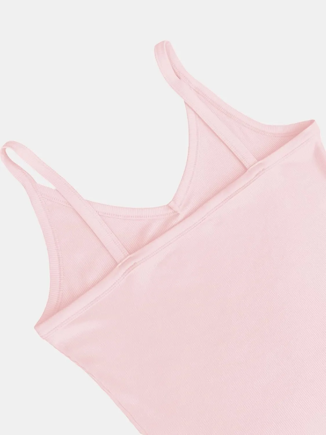 iGENJUN Womens Spaghetti Strap V-Neck Ribbed Tank Tops for Women 2025 Slim Fitted Soft Camisole Basic Layering Shirts