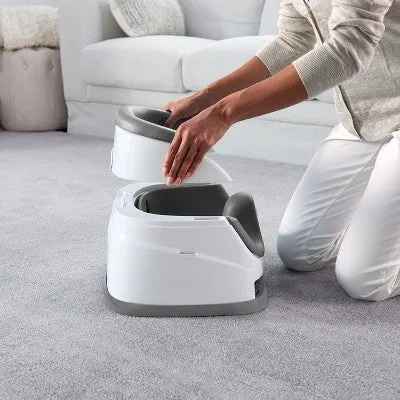 Ingenuity Baby Base 2-in-1 Booster Feeding and Floor Seat with Self-Storing Tray - Slate