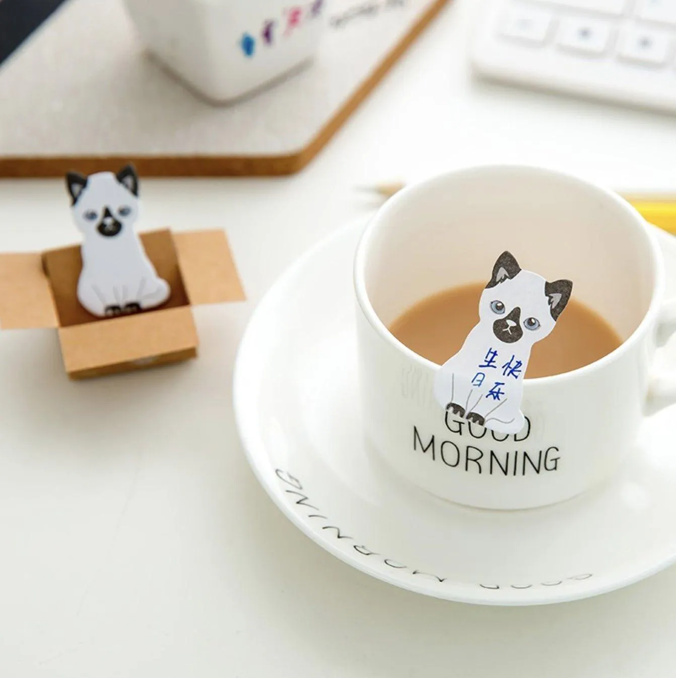 Korean version of cute carton cat  notes NP-000130