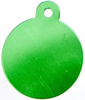 Large Circle Custom Personalized Dog Tag, Lime Green