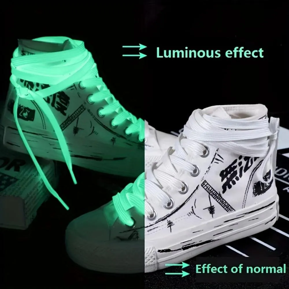 luminous shoelaces sports glow into dark night uplighting viral shoe laces ✈️ free.shipping
