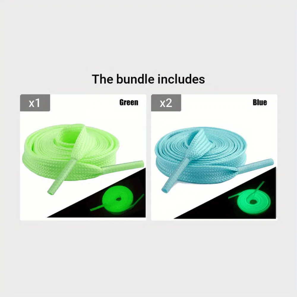 luminous shoelaces sports glow into dark night uplighting viral shoe laces ✈️ free.shipping