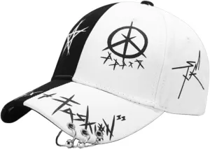 Men Women Y2K Punk Baseball Cap Graffiti Korean Hip Hop Hat Emo Alt Adjustable Caps Street Accessories Clothes Summer